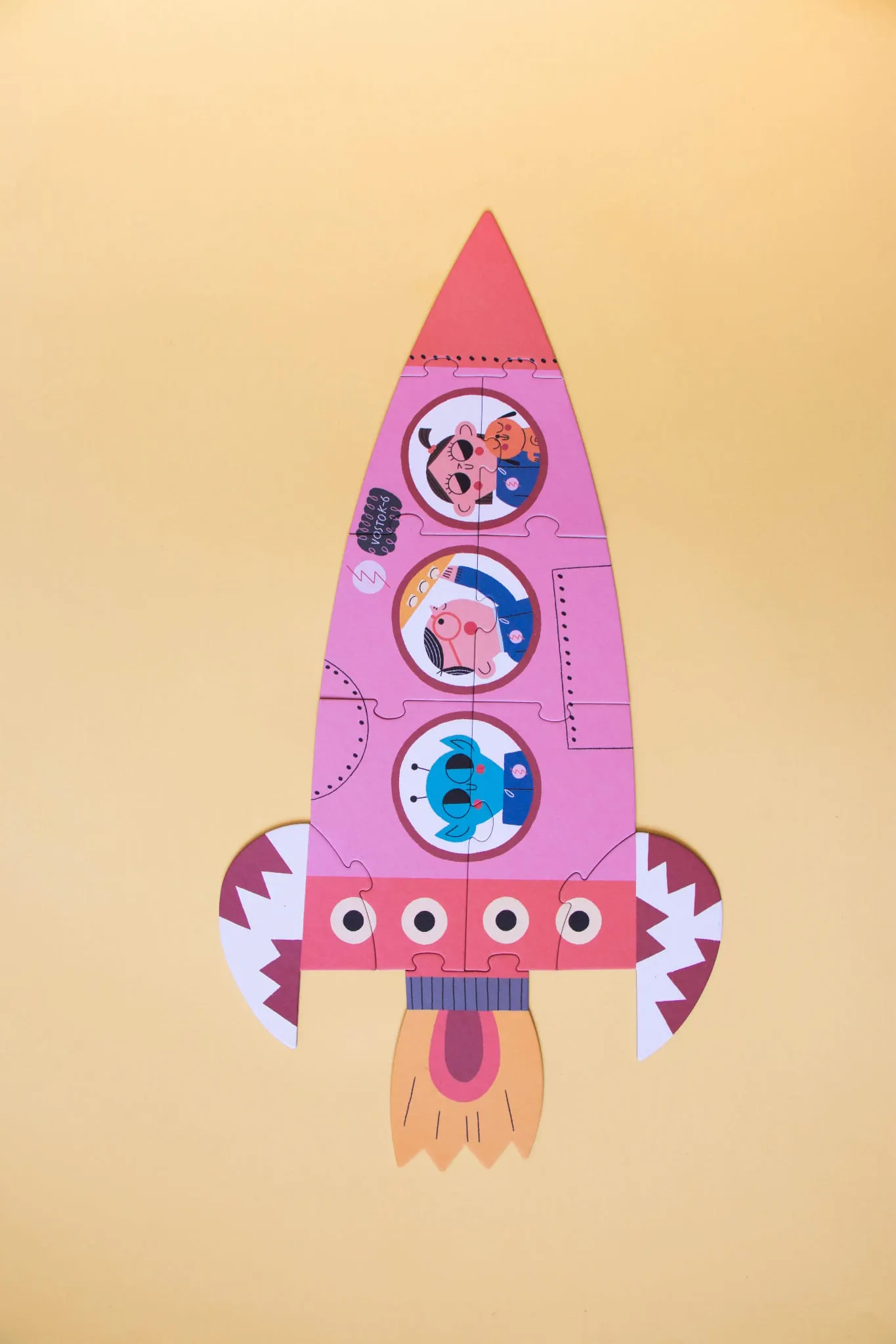 Londji - puzzle progresywne Valentina w kosmosie 2-10 elementów