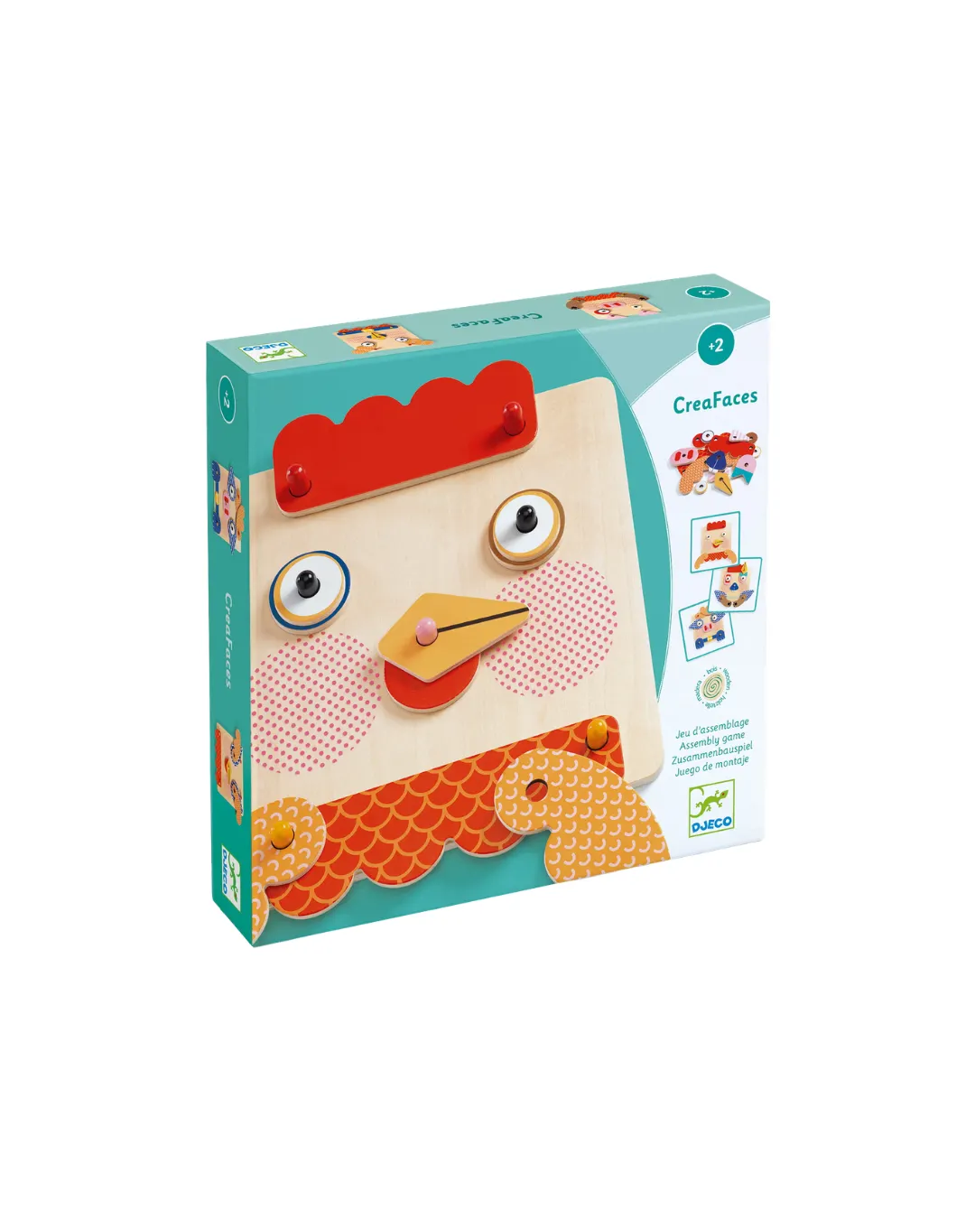 Djeco - układanka drewniana dla dzieci twarze