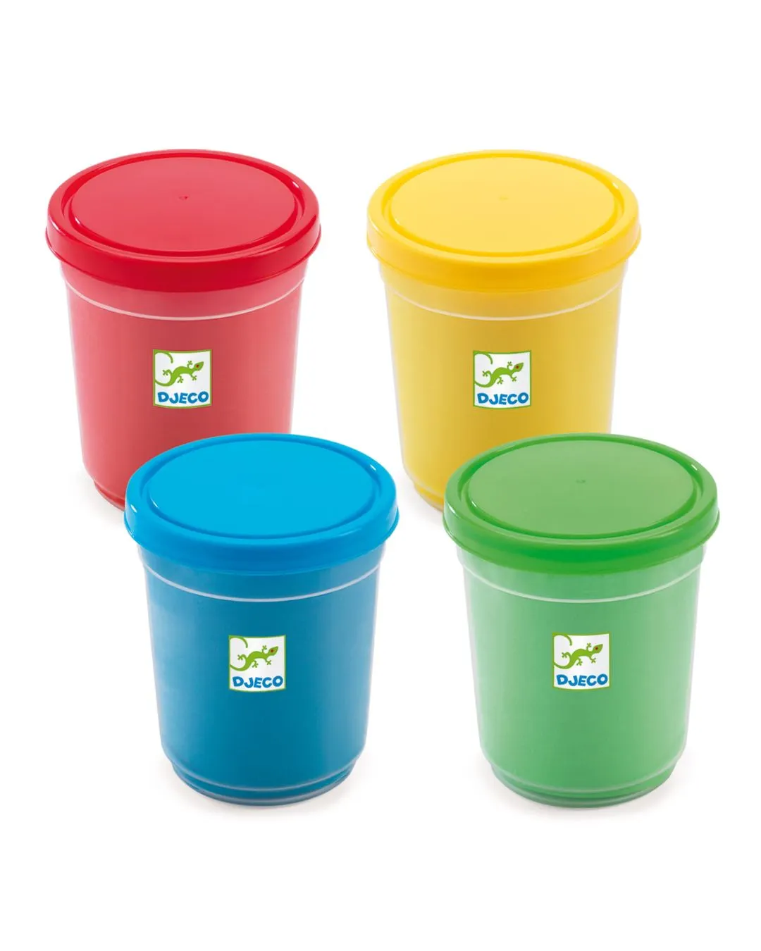 Djeco - 4 kubki z masą plastyczną