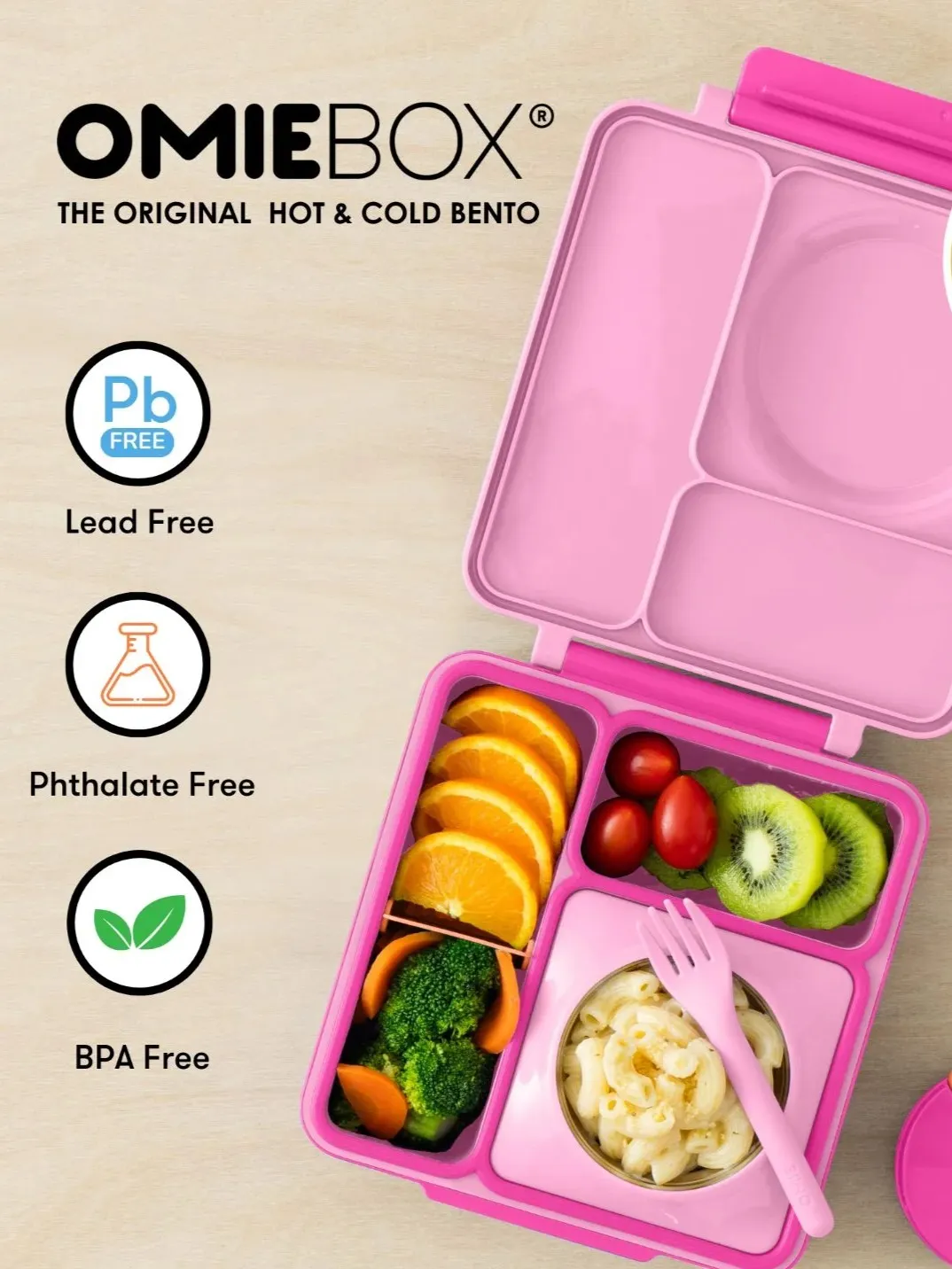 OMIE - OMIEBOX lunch box z termosem Pixie Pink OMIE - OMIEBOX lunch box z termosem Pixie Pink