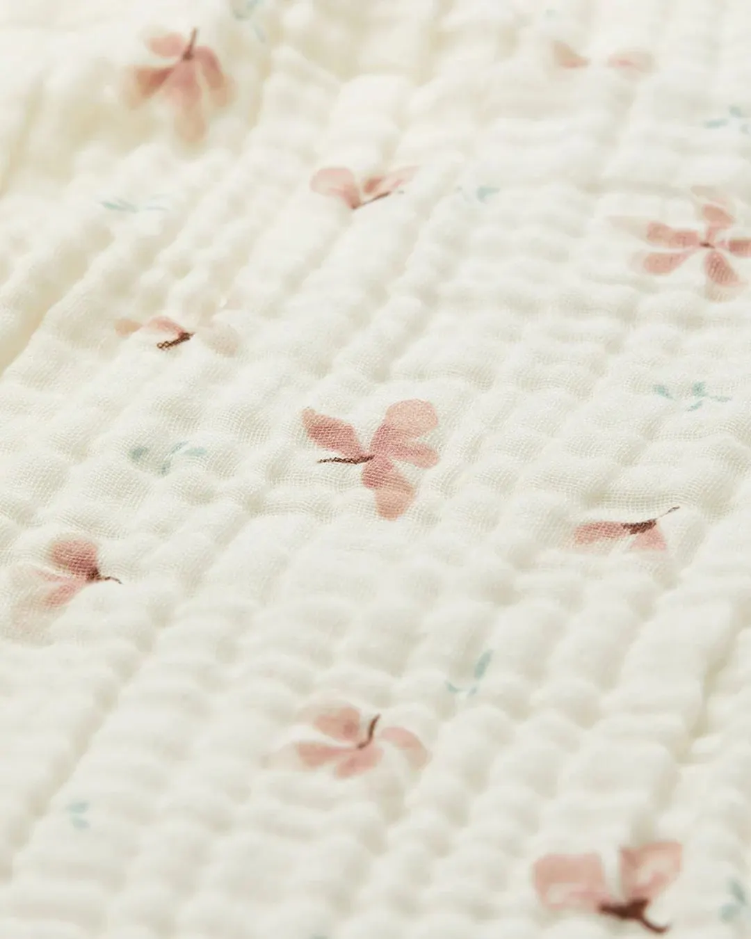 Cam Cam Copenhagen - muślinowy kocyk dla niemowląt GOTS Windflower Creme Cam Cam Copenhagen - muślinowy kocyk dla niemowląt GOTS Windflower Creme