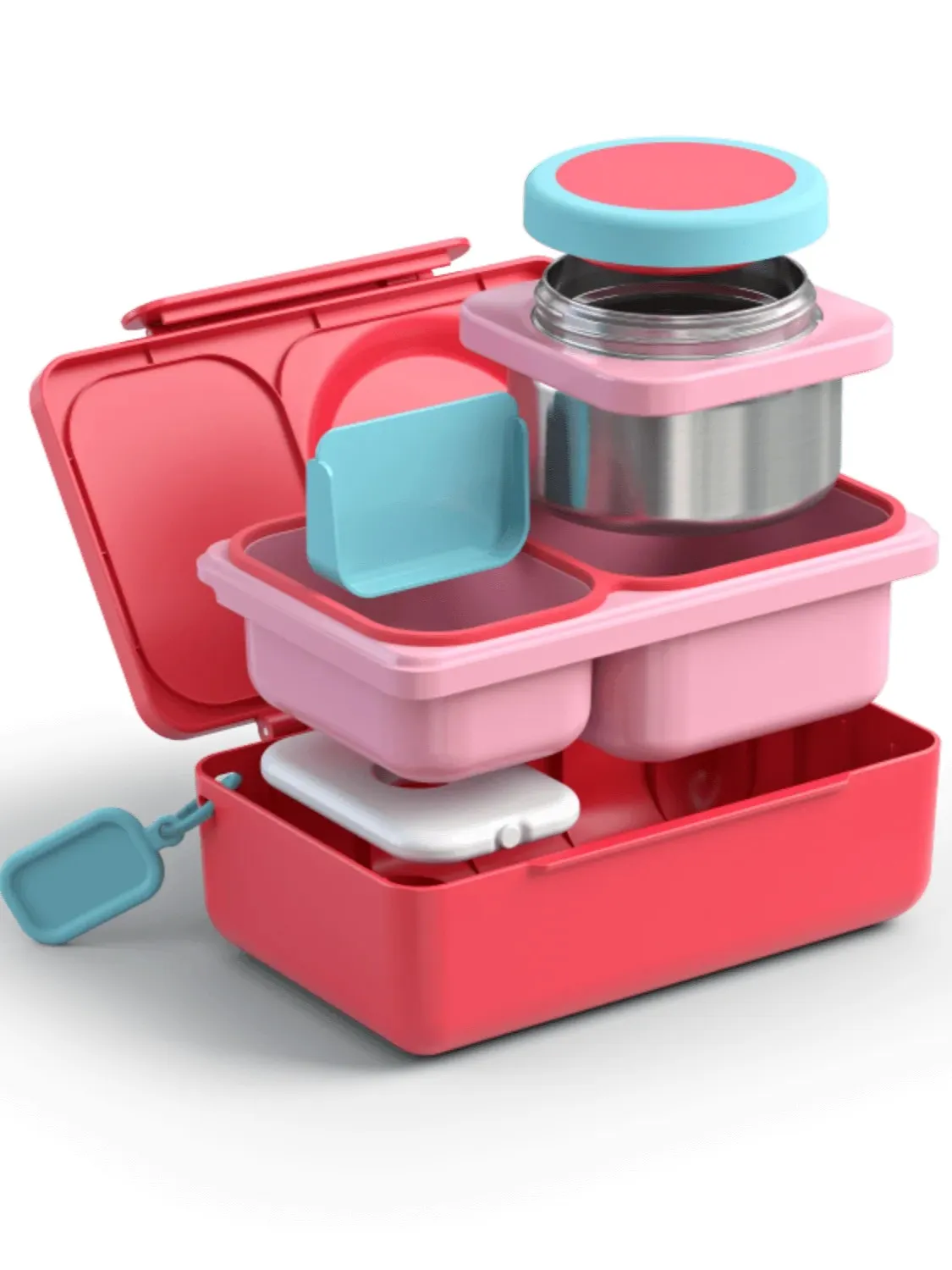 OMIE - OMIEBOX UP lunch box z termosem Cherry Pink OMIE - OMIEBOX UP lunch box z termosem Cherry Pink