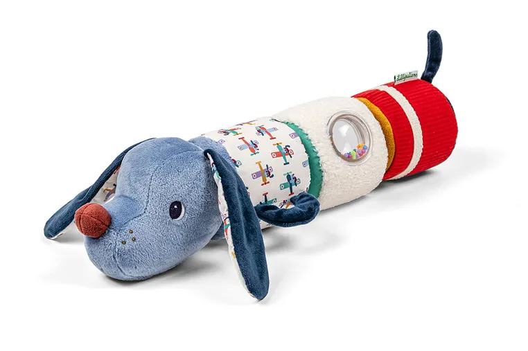 Lilliputiens - zabawka sensoryczna wałek dźwiękowy 4-elementowy Piesek Jules