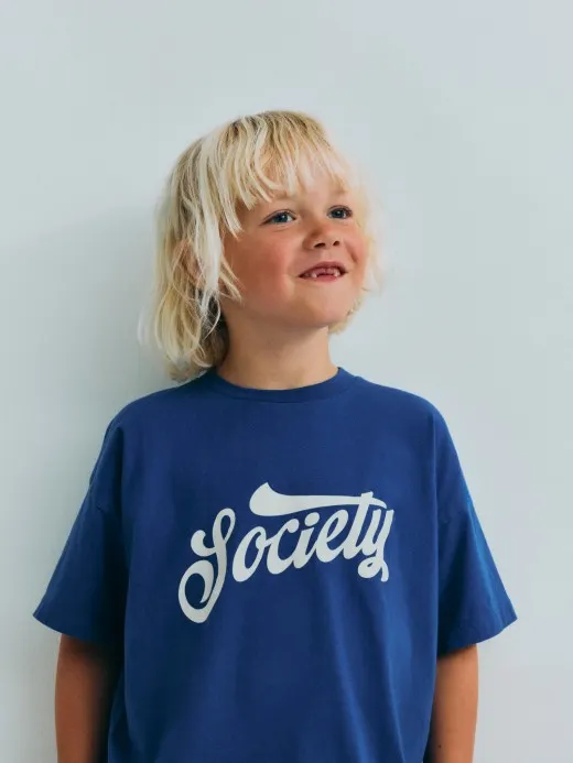 The New Society - t-shirt Tilo Deep Sea Blue