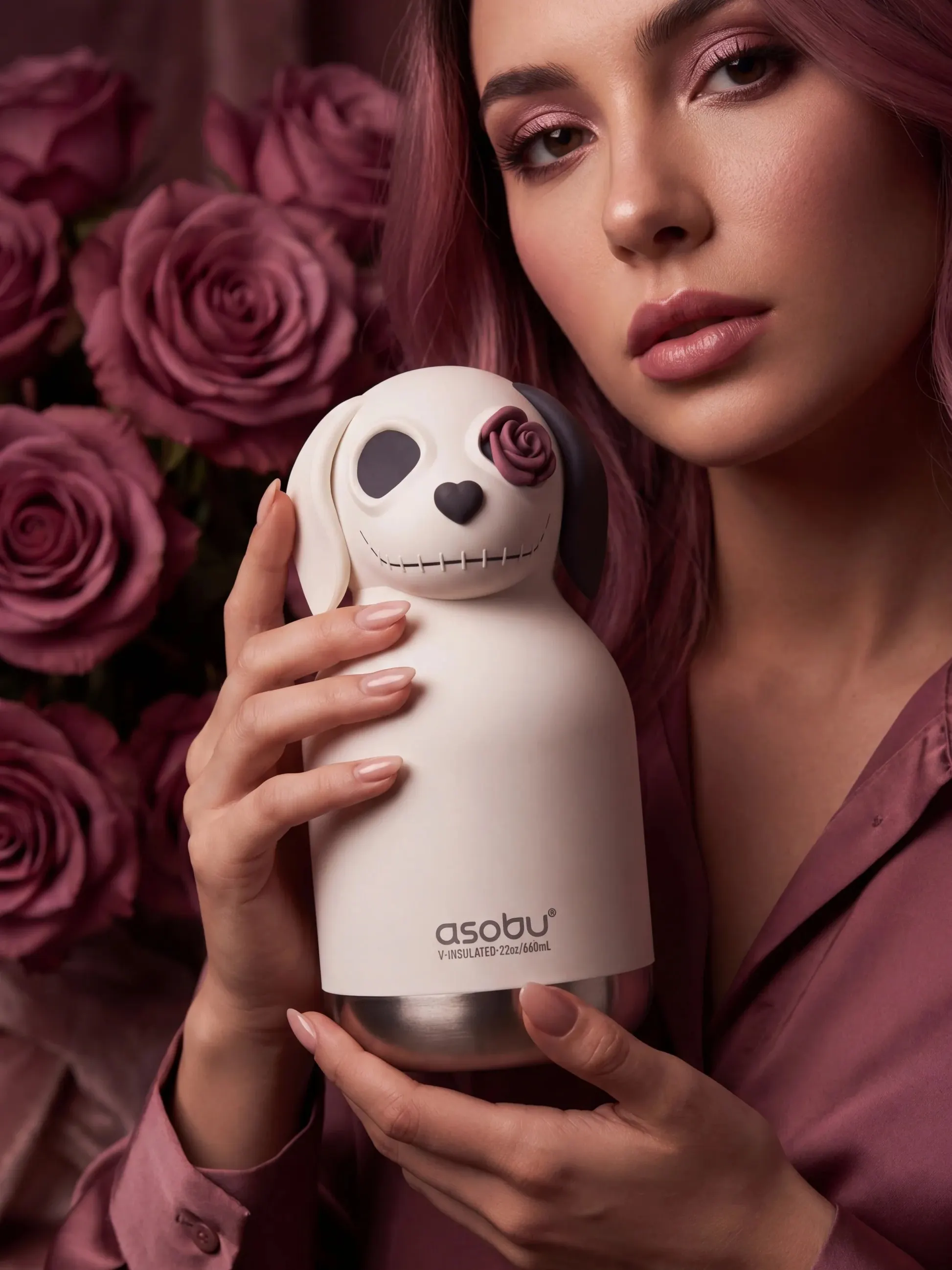 Asobu - butelka termiczna ze słomką Maxi Spookie Undead Dog 660 ml