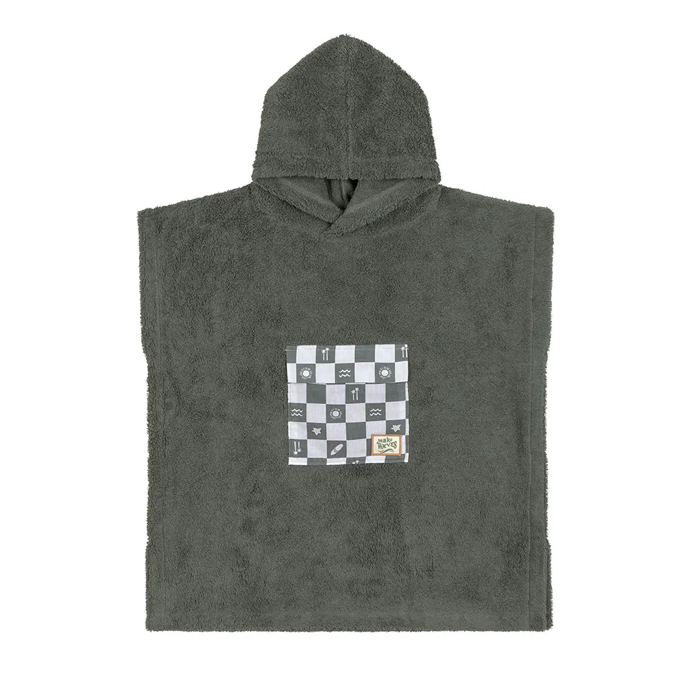 Ponczo kąpielowe dziecięce z kapturem Lassig LSF Terry Surf 