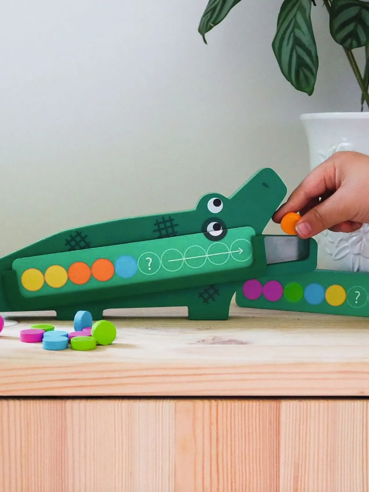 Djeco - drewniana gra edukacyjna Krokodyl