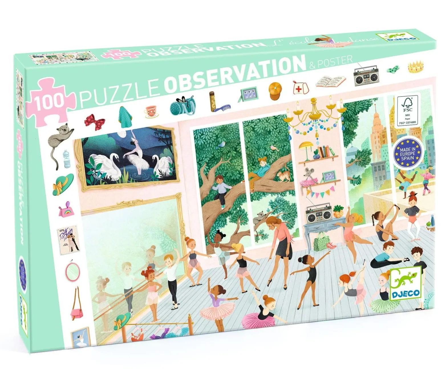 Djeco - puzzle obserwacja Szkoła Baletowa 100 elem. 