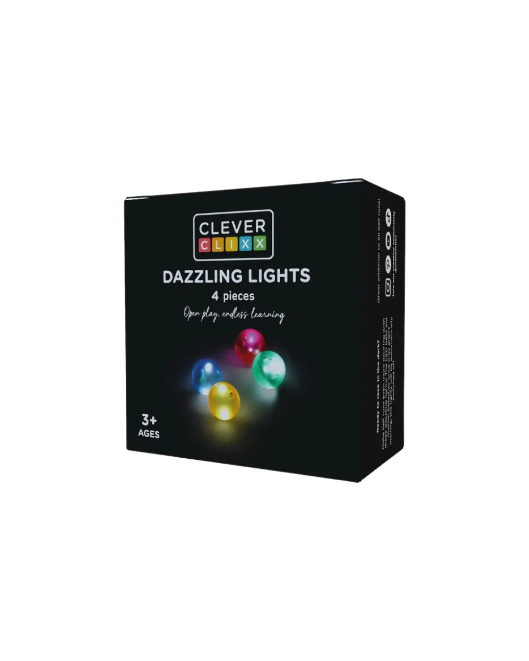 Cleverclixx - 4 klocki magnetyczne Balls Pack Dazzling Lights