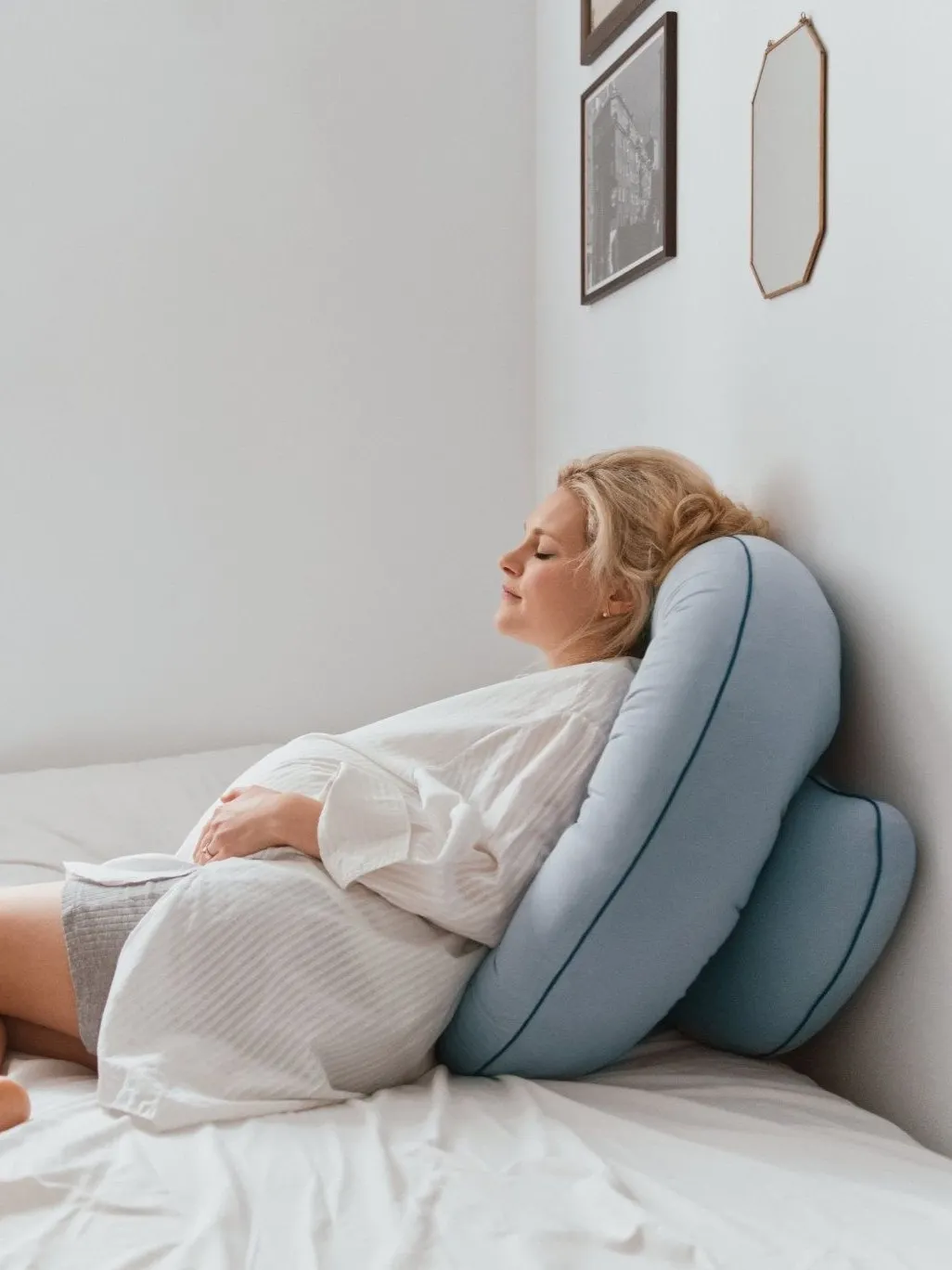 Poofi - poduszka ciążowa Organic Dusty Blue
