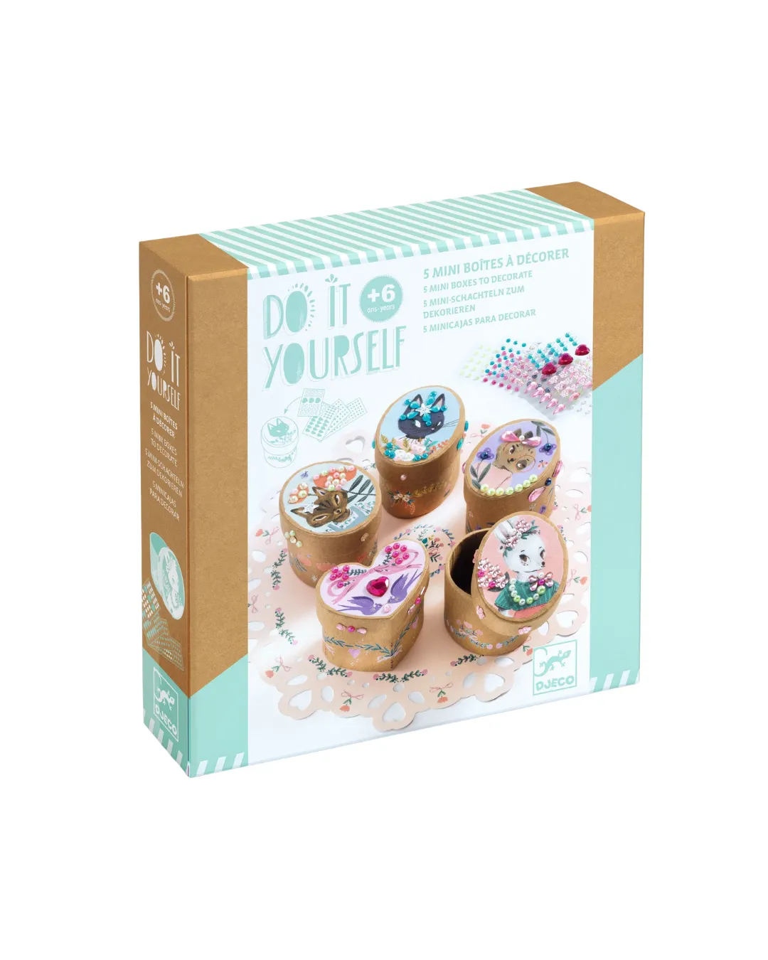 Djeco - zestaw zrób to sam - mini pudełeczka Djeco - zestaw zrób to sam - mini pudełeczka