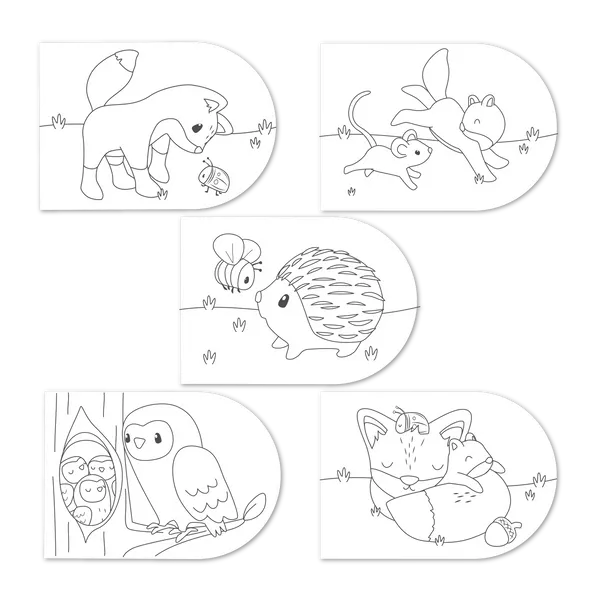 Little Dutch - Kolorowanka z farbami akwarelowymi Forest Friends Little Dutch - Kolorowanka z farbami akwarelowymi Forest Friends