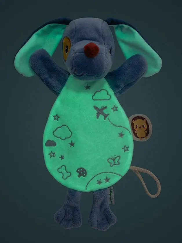 Lilliputiens - przytulanka komforter pacynka świecąca w ciemności Piesek Jules 0m+ Lilliputiens - przytulanka komforter pacynka świecąca w ciemności Piesek Jules 0m+