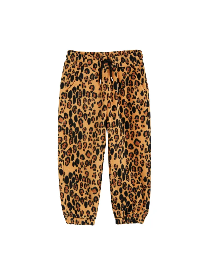 Mini Rodini - spodnie polarowe Leopard Fleece Trousers