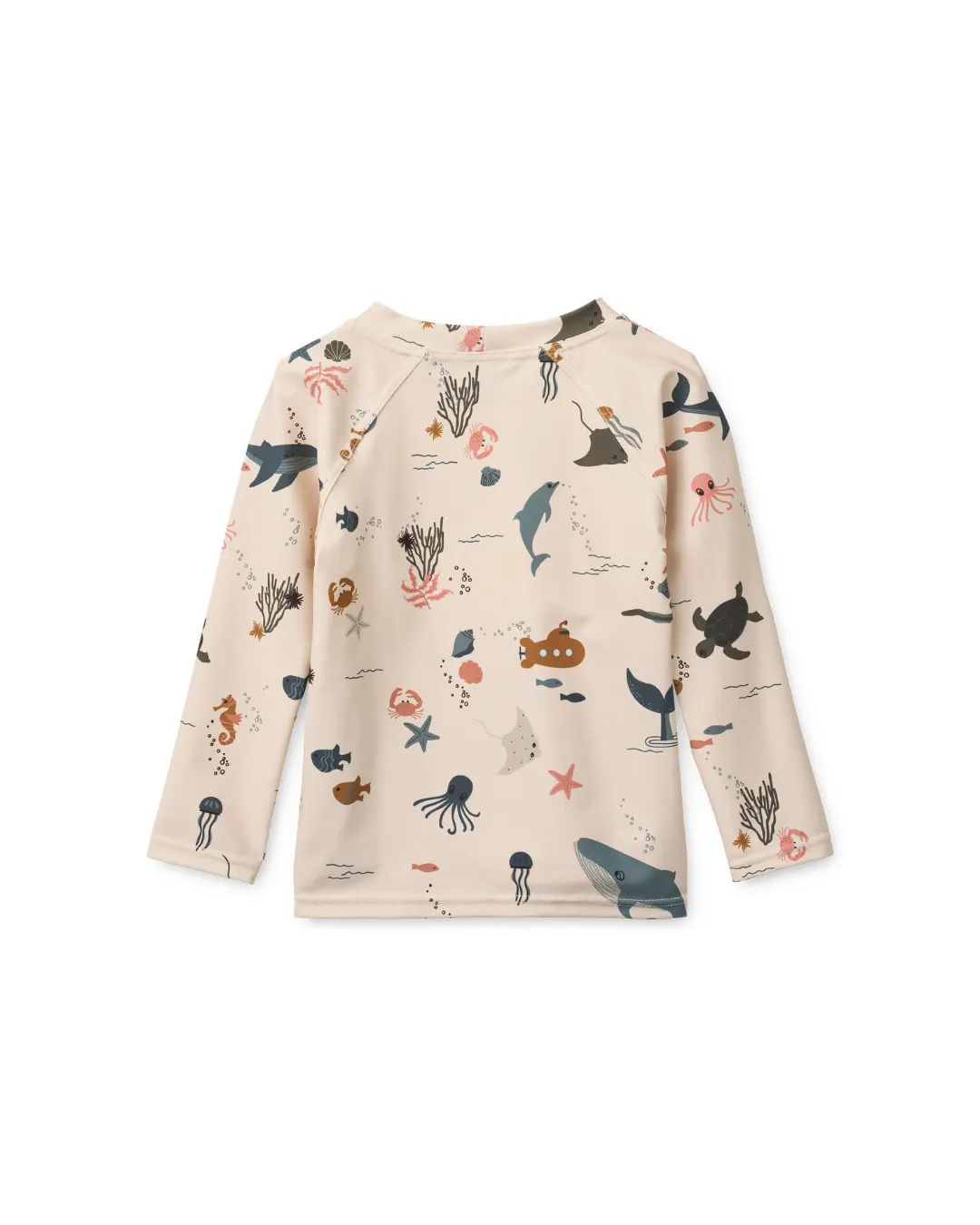 Liewood - koszulka kąpielowa z długim rękawem Noah Printed Sea creature / Sandy