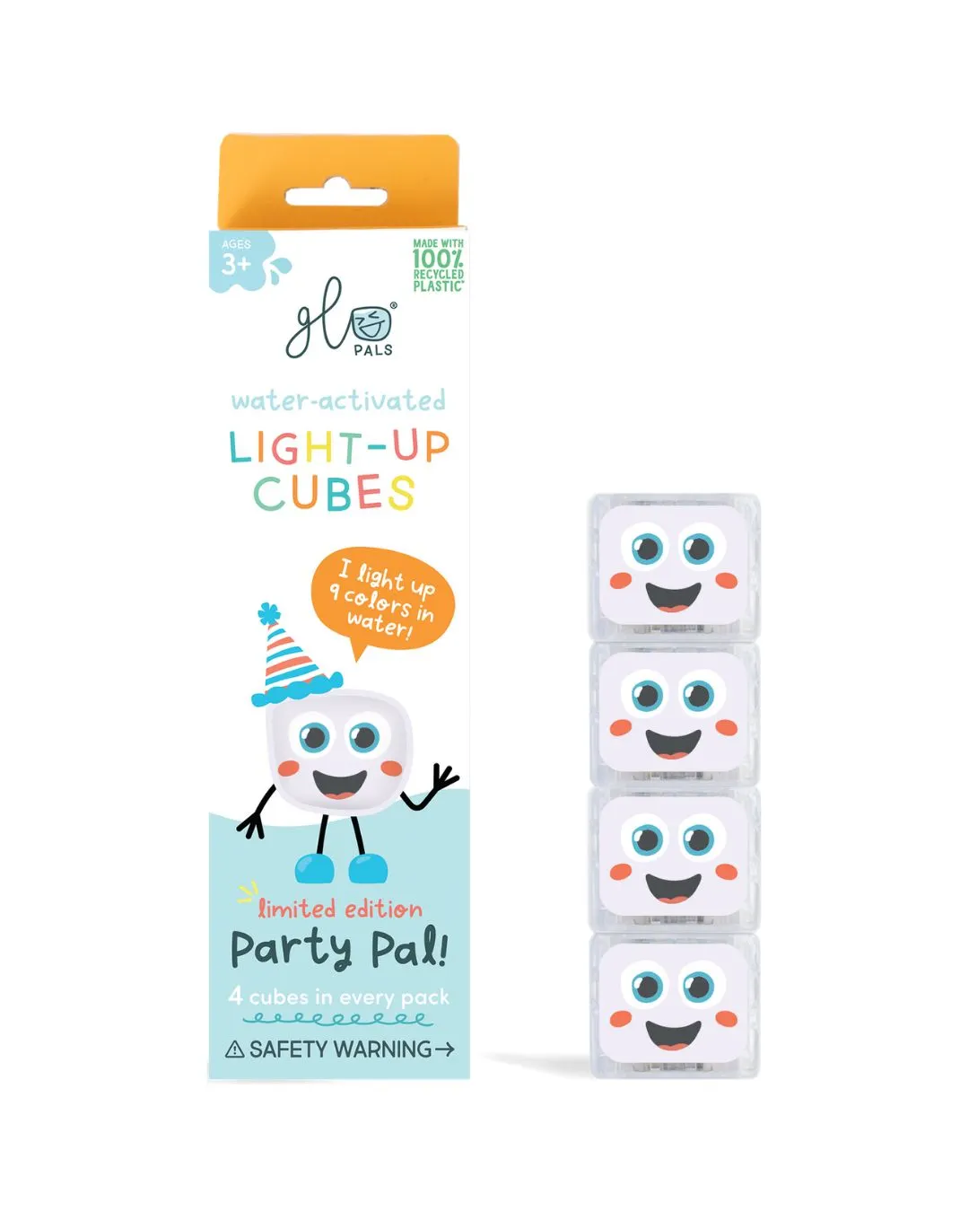 Glo Pals - zabawka do kąpieli kostki sensoryczne świecące w wodzie Party Pal Glo Pals - zabawka do kąpieli kostki sensoryczne świecące w wodzie Party Pal