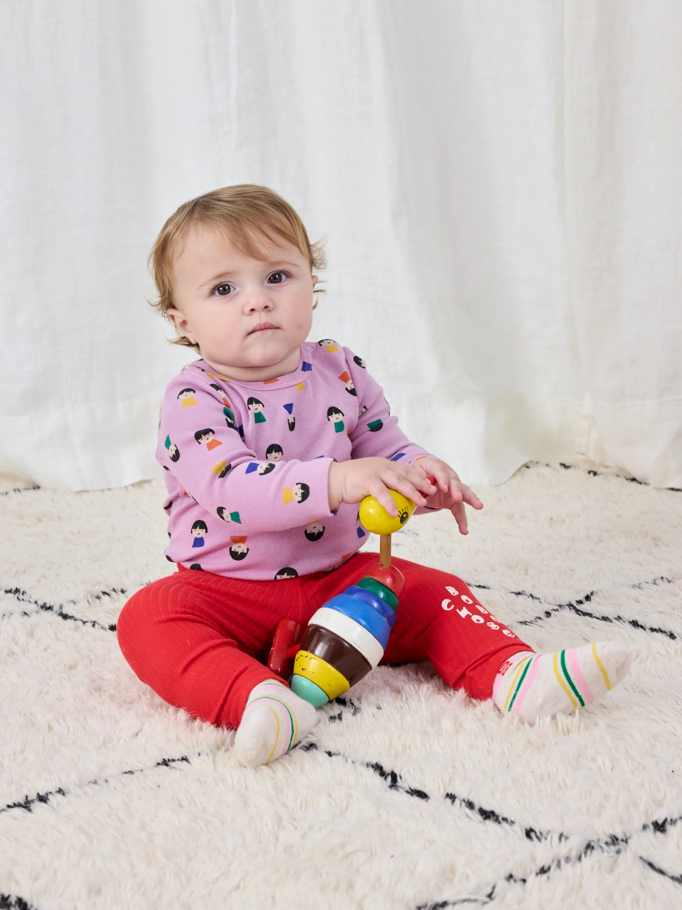 BOBO CHOSES - bluza niemowlęca Game Pawns All Over BOBO CHOSES - bluza niemowlęca Game Pawns All Over