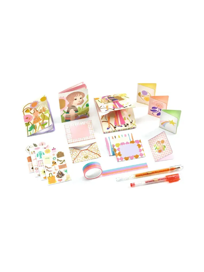 Segregator z zestawem papierniczym Djeco Tinou Segregator z zestawem papierniczym Djeco Tinou