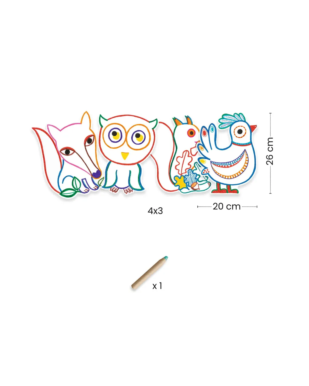 Djeco - magiczne kolorowanki Leśne Zwierzęta