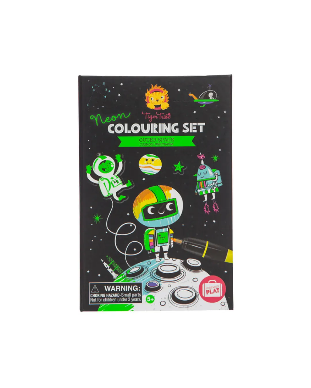 Tiger Tribe - zestaw kolorowanek neonowych Kosmos Tiger Tribe - zestaw kolorowanek neonowych Kosmos