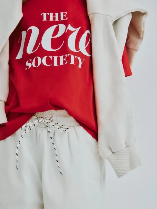 The New Society - bermudy dziecięce Gorse Écru