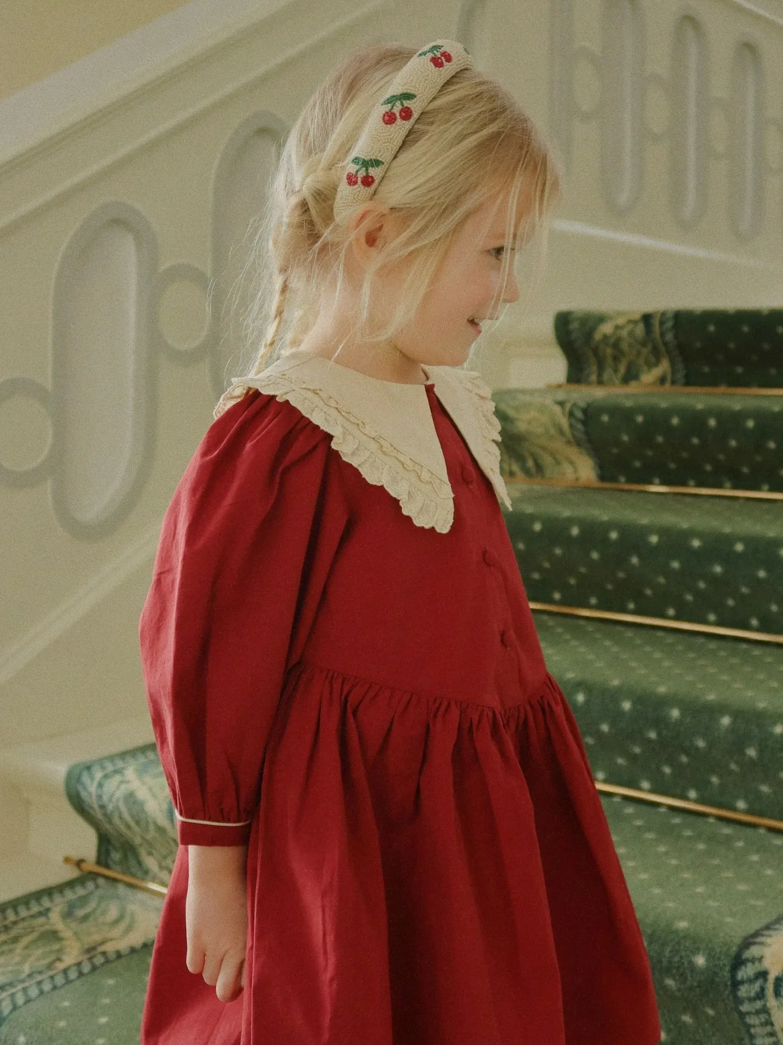 Sukienka Konges Sløjd Coeur Collar Red Dhalia Sukienka Konges Sløjd Coeur Collar Red Dhalia