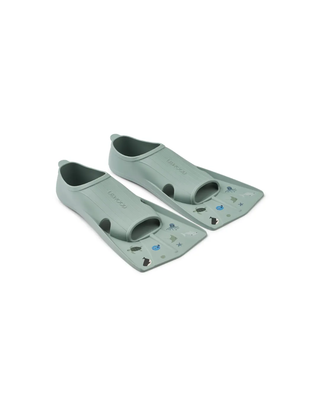 Liewood - klasyczne płetwy pływackie Gustav Printed Sea / Peppermint