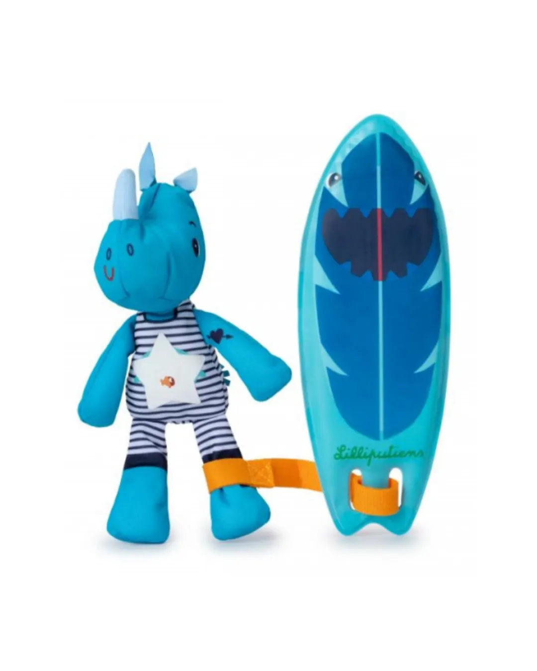 Lilliputiens - przytulanka do kąpieli dla dzieci surfer Nosorożec Marius