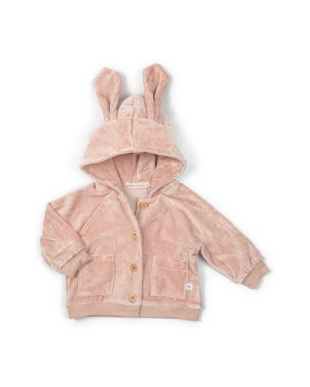 Bamboom - aksamitny kardigan z kapturem i uszami królika Bamboom - aksamitny kardigan z kapturem i uszami królika