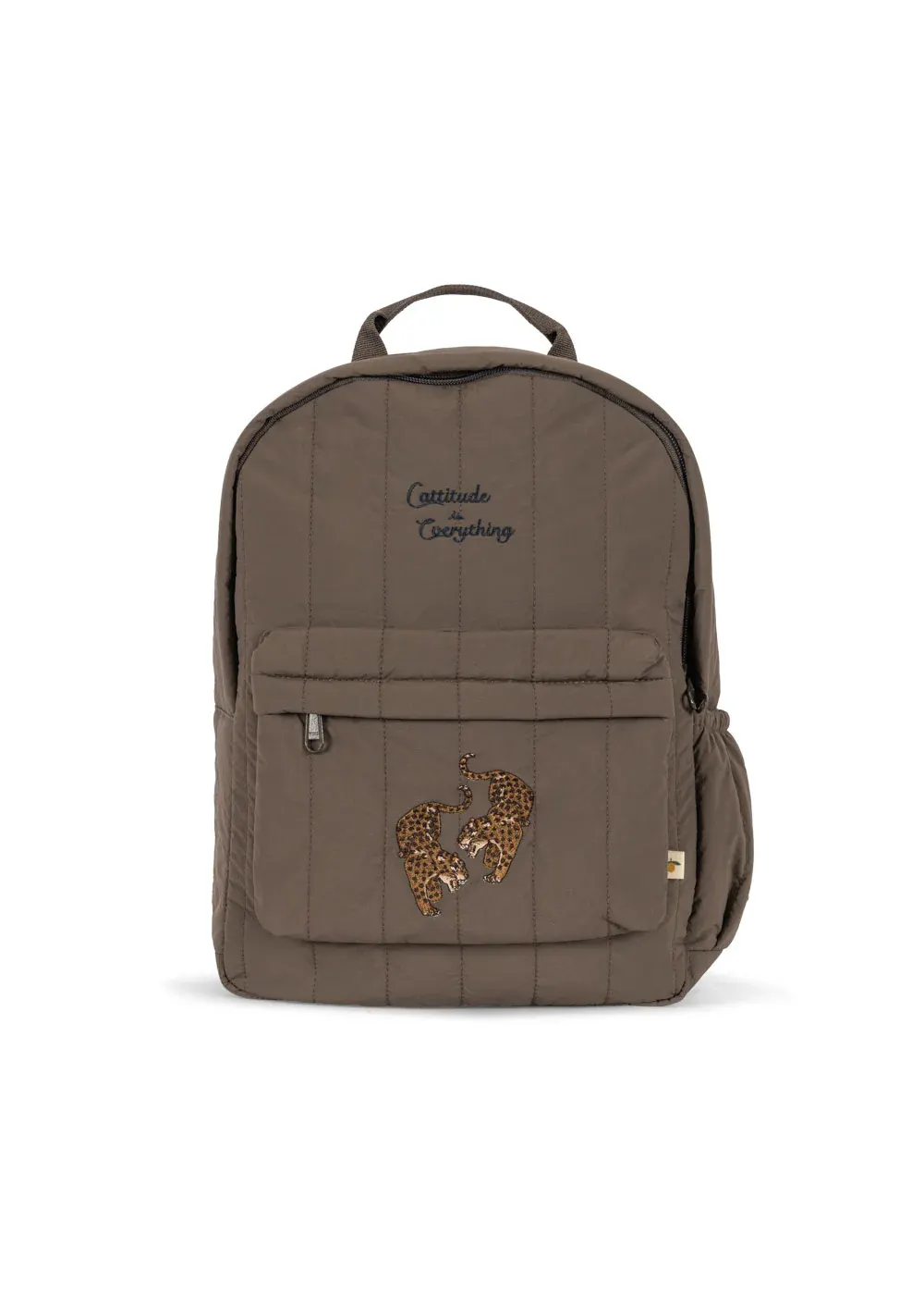 Konges Sløjd - pikowany plecak dla dzieci Juno Quilted Backpack Midi Walnut Konges Sløjd - pikowany plecak dla dzieci Juno Quilted Backpack Midi Walnut