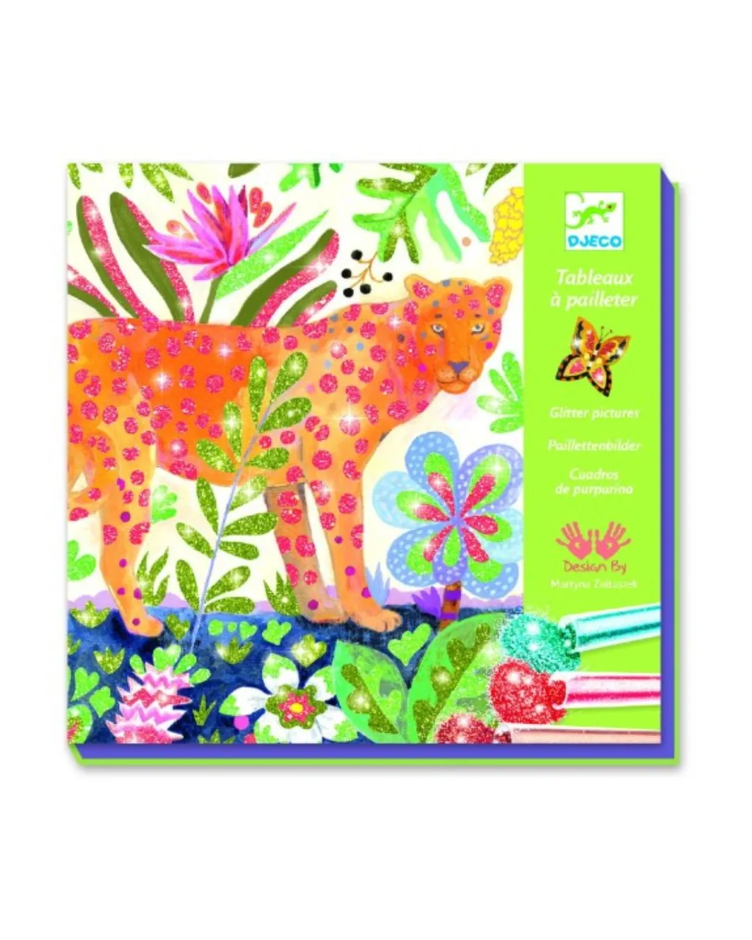 Djeco - zestaw artystyczny z brokatem Tropiki
