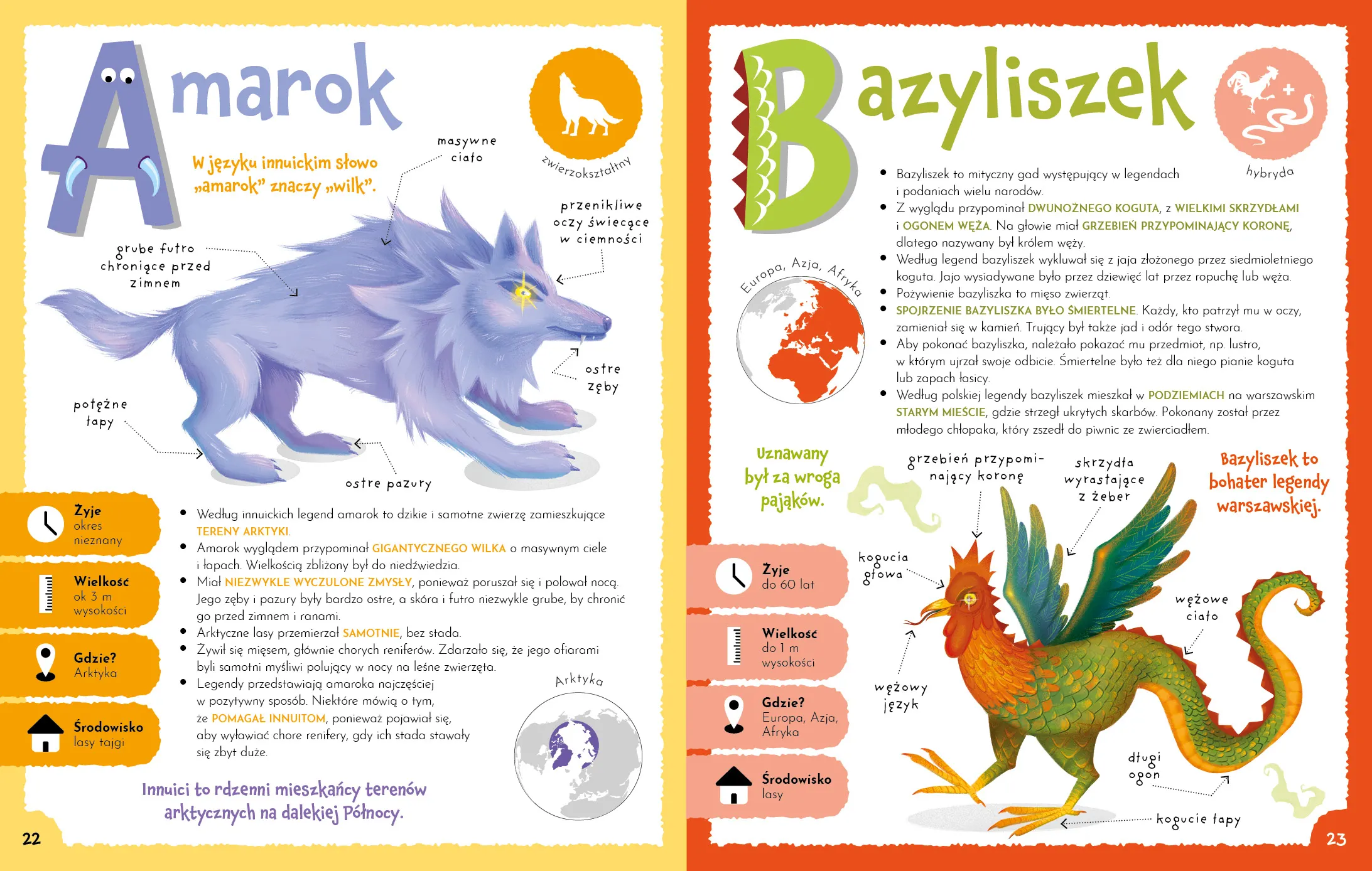 Wydawnictwo Wilga - Stwory i inne magiczne istoty. Fakty i ciekawostki. Książkożercy. Moje pierwsze ABC