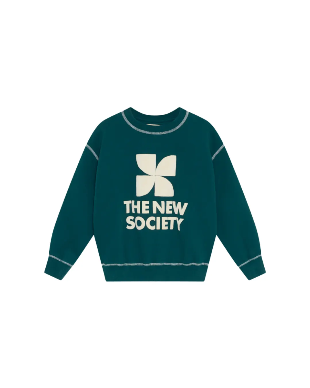 The New Society - bawełniana bluza TNS Logo Dark Sea