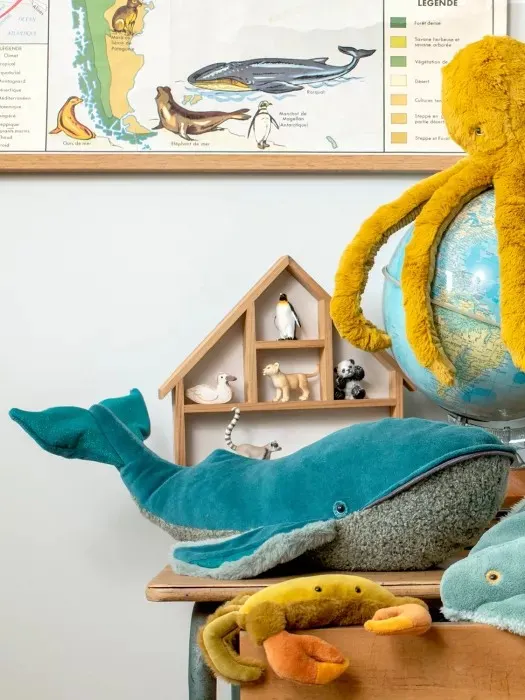 Moulin Roty - maskotka duży wieloryb 60 cm Dookoła Świata Moulin Roty - maskotka duży wieloryb 60 cm Dookoła Świata