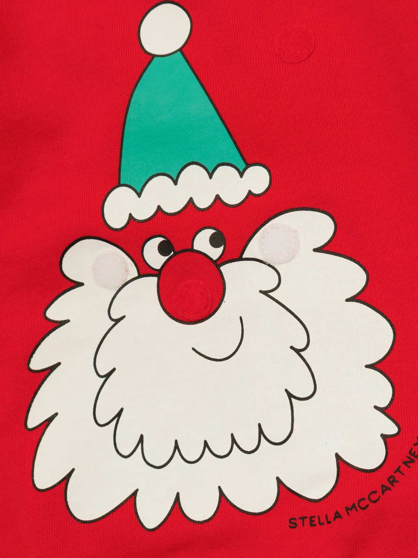 Stella McCartney - bluza bawełniana z nadrukiem Mikołaja i odpinanymi naszywkami Stella McCartney - bluza bawełniana z nadrukiem Mikołaja i odpinanymi naszywkami