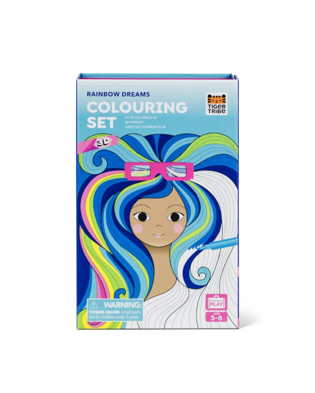 Tiger Tribe - zestaw kolorowanek 3D Tęczowe Sny Tiger Tribe - zestaw kolorowanek 3D Tęczowe Sny