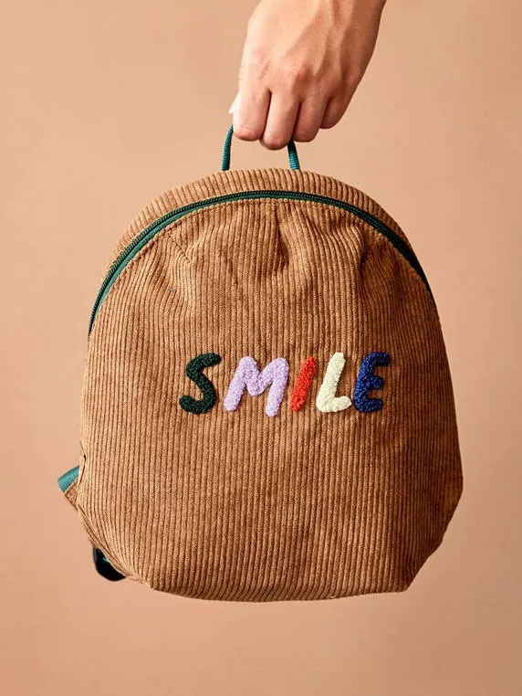 Lassig - plecak mini sztruks Little Gang Smile Caramel Lassig - plecak mini sztruks Little Gang Smile Caramel