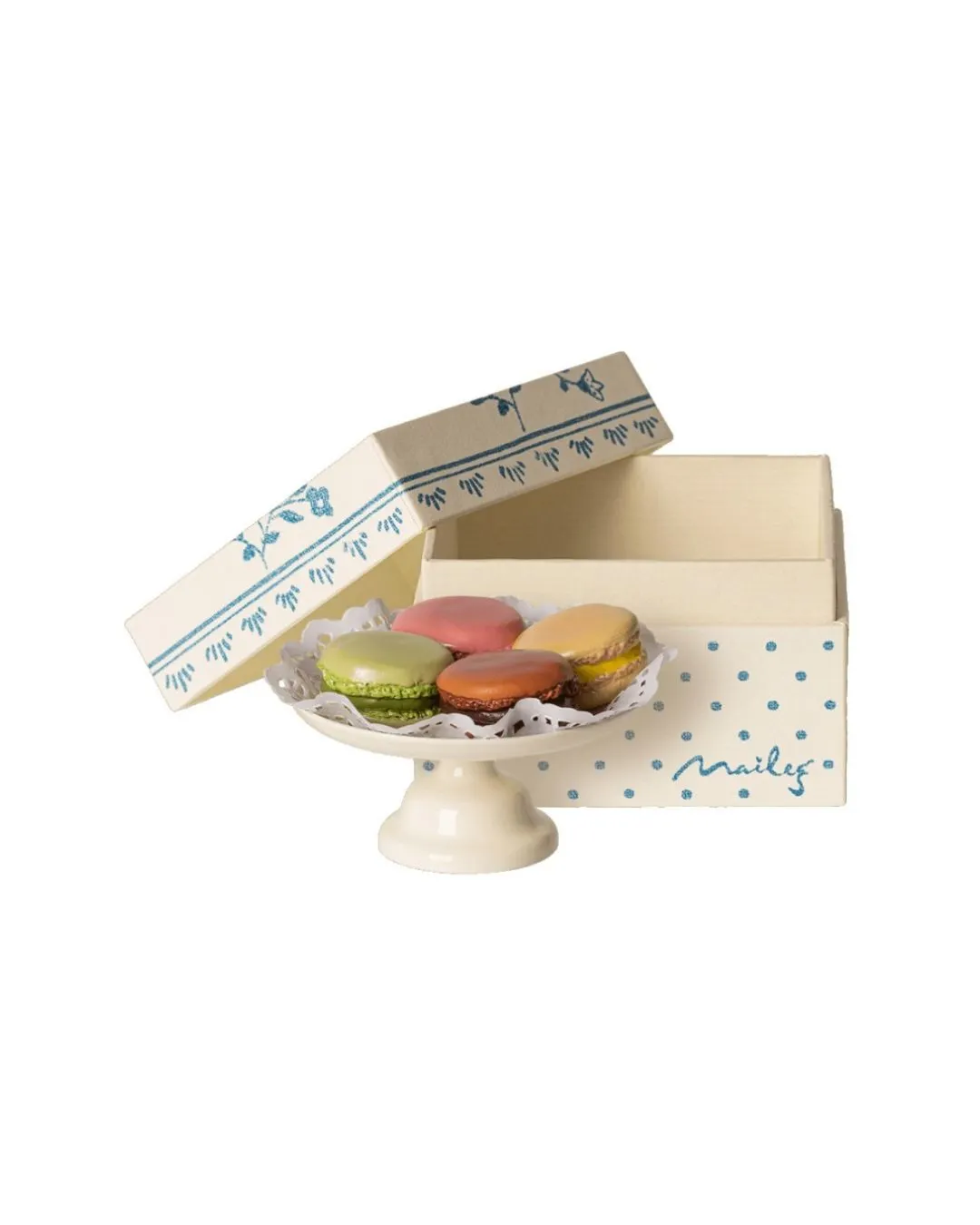 Maileg - zestaw deserowy Macarons et chocolat Maileg - zestaw deserowy Macarons et chocolat