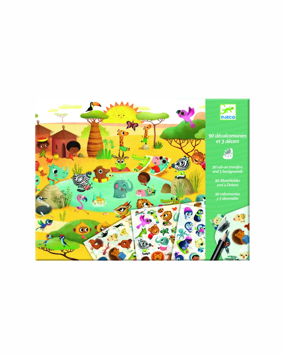Djeco - kalkomania dla dzieci - zestaw Krainy
