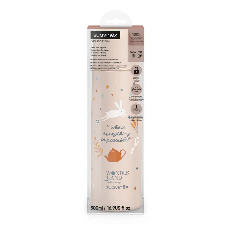 Suavinex - termos na napoje Wonderland 500 ml Różowy Suavinex - termos na napoje Wonderland 500 ml Różowy