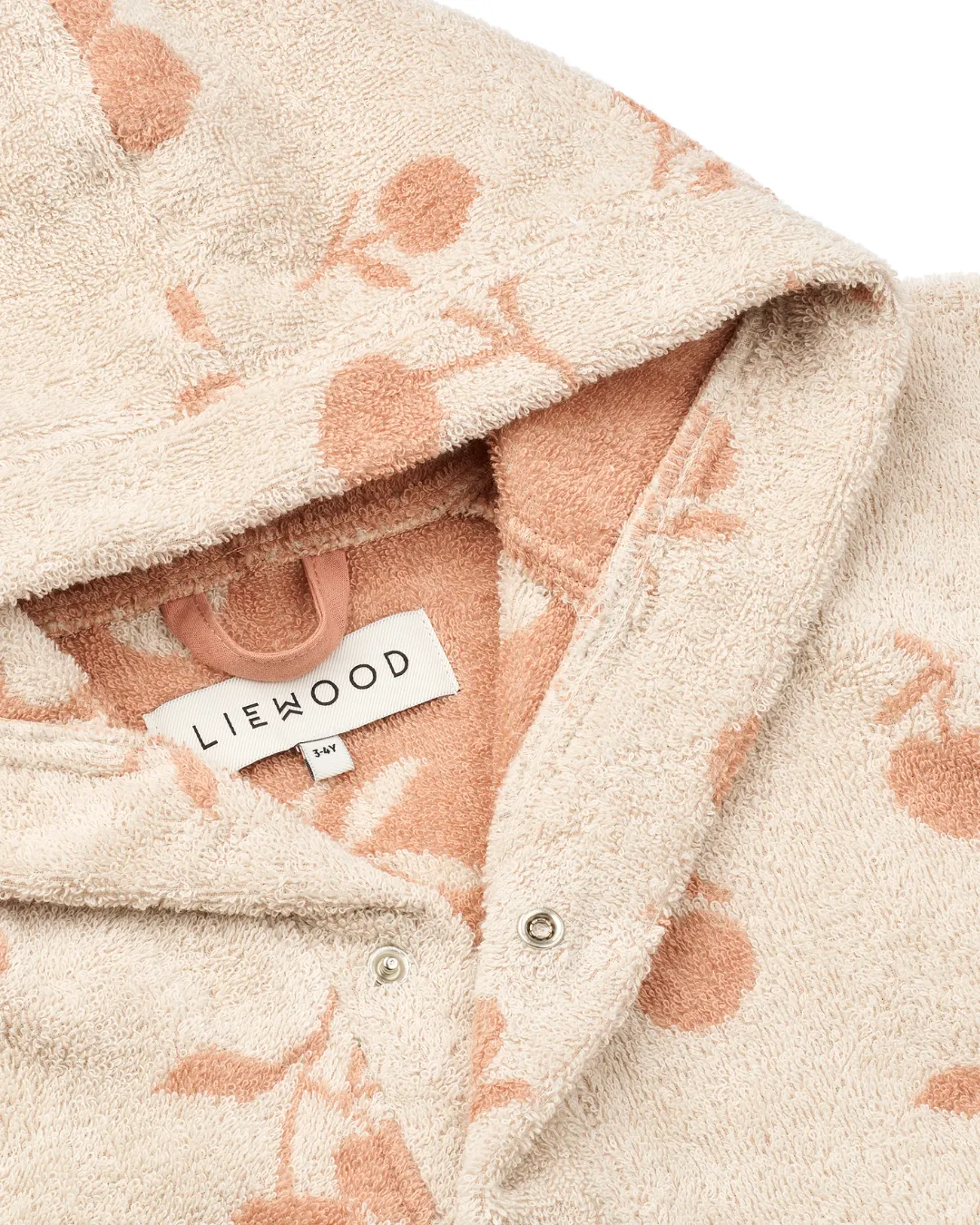Liewood - szlafrok dziecięcy Lilana Yarn Dyed Bathrobe Peach Sea Shell
