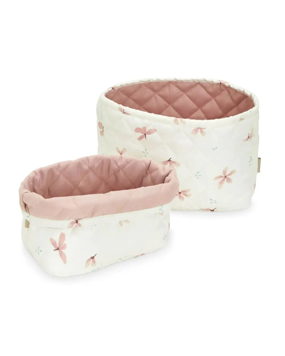 Cam Cam Copenhagen - pikowane kosze do przechowywania – zestaw 2 szt. OCS Windflower Creme Cam Cam Copenhagen - pikowane kosze do przechowywania – zestaw 2 szt. OCS Windflower Creme