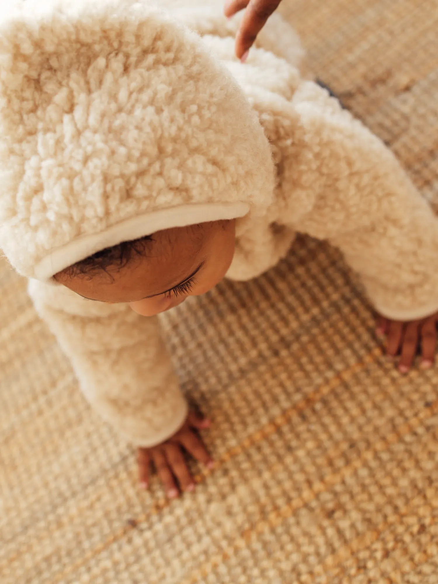 Meggstore - kurtka wełniana dziecięca Almond