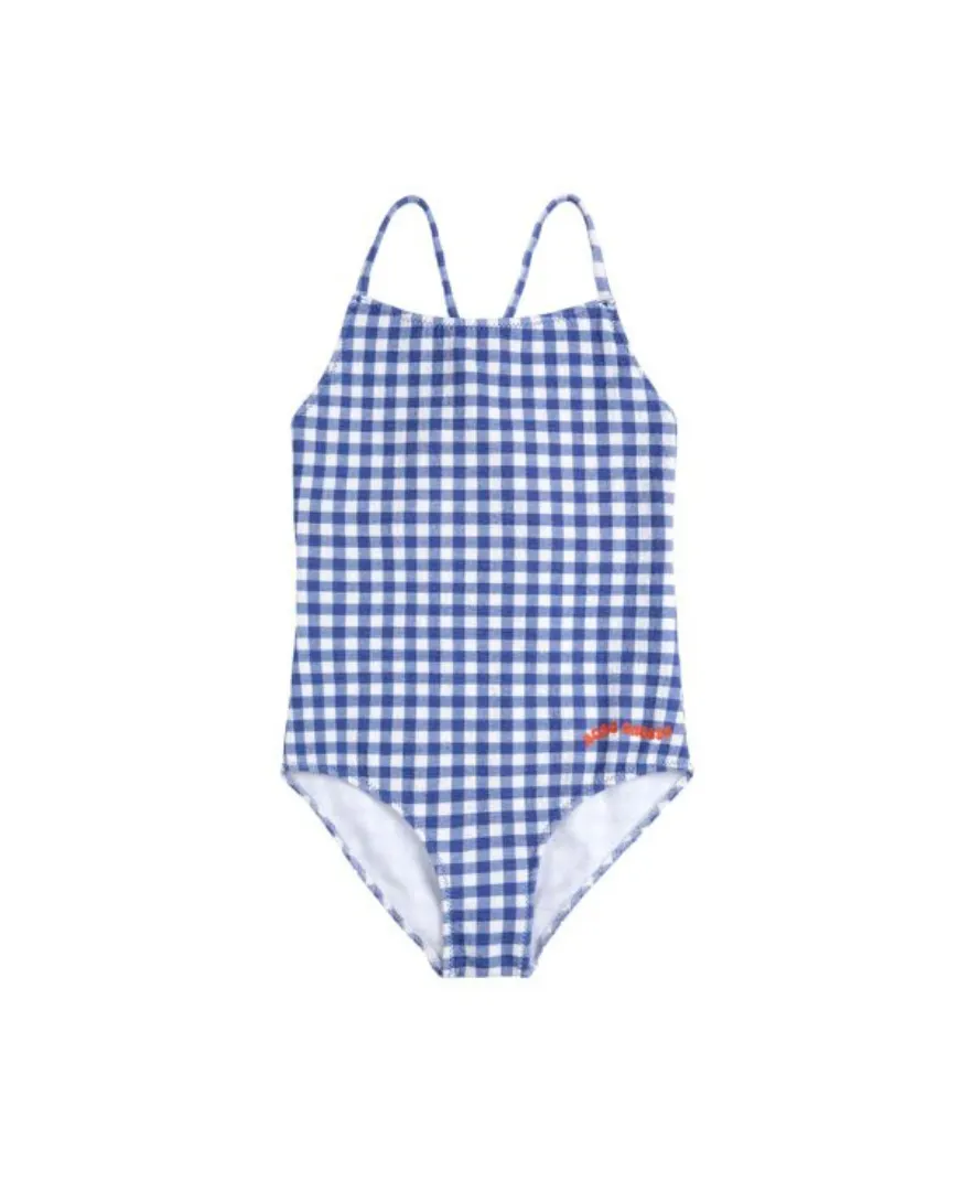 BOBO CHOSES - jednoczęściowy kostium kąpielowy dla dziewczynki Vichy blue niebieski 