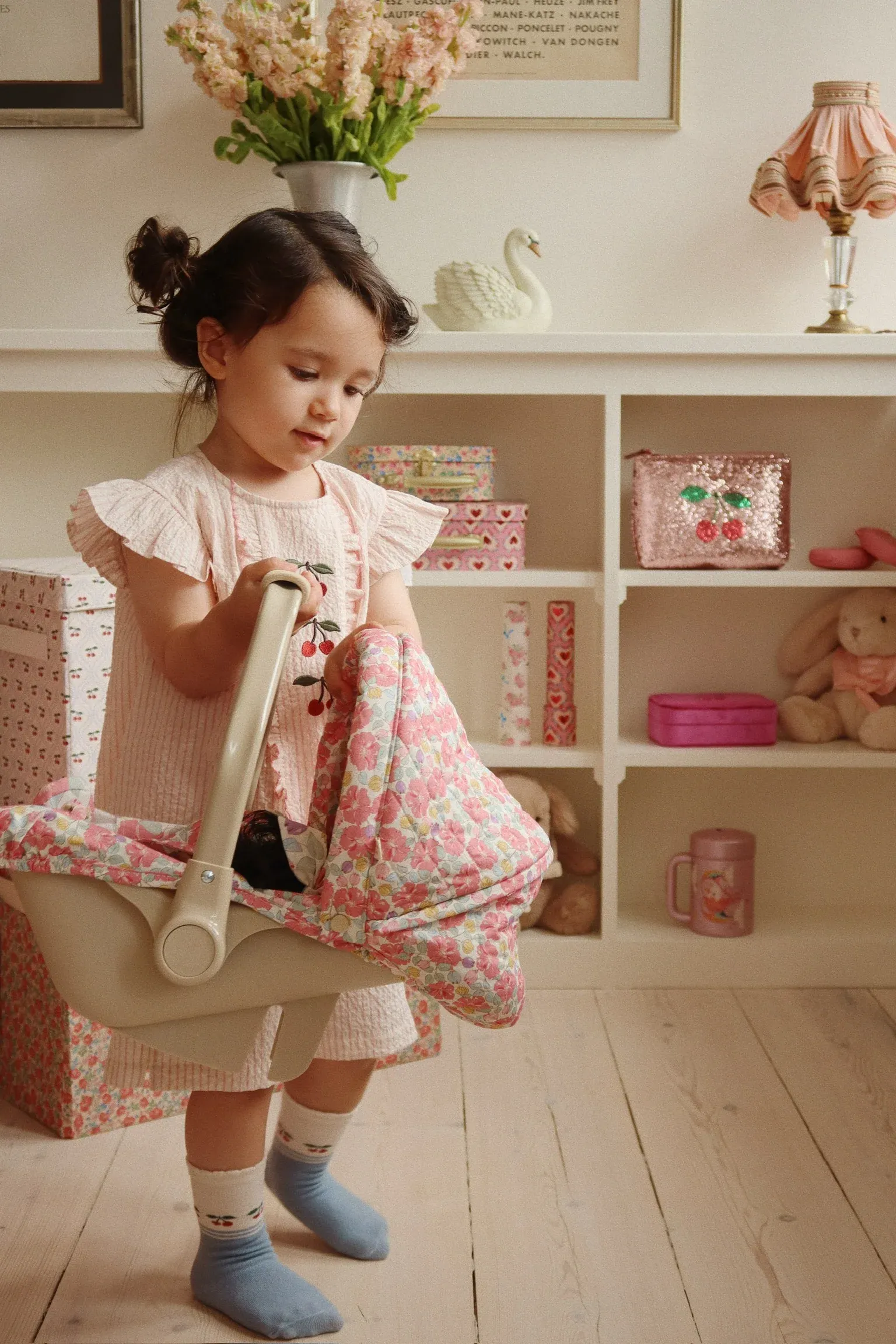 Konges Sløjd - skarpetki 2-pak Jaquard Socks Cherry Mix