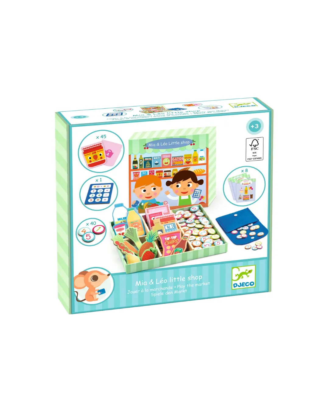 Djeco - zabawka sklepik dla dzieci Mia & Léo