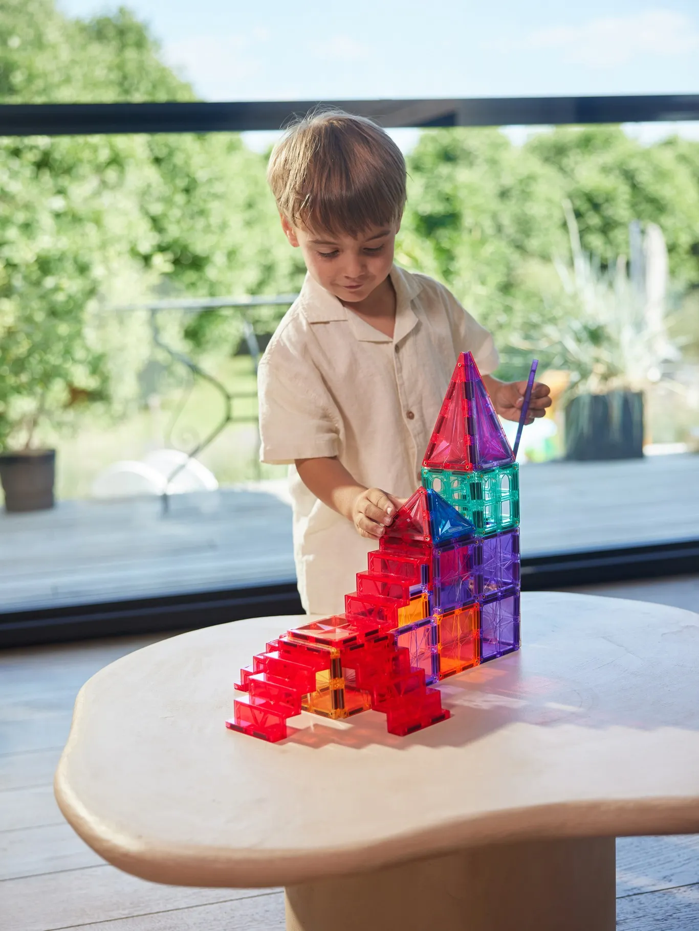 Cleverclixx - klocki magnetyczne ze schodami Stairs Set Intense 34 elementów