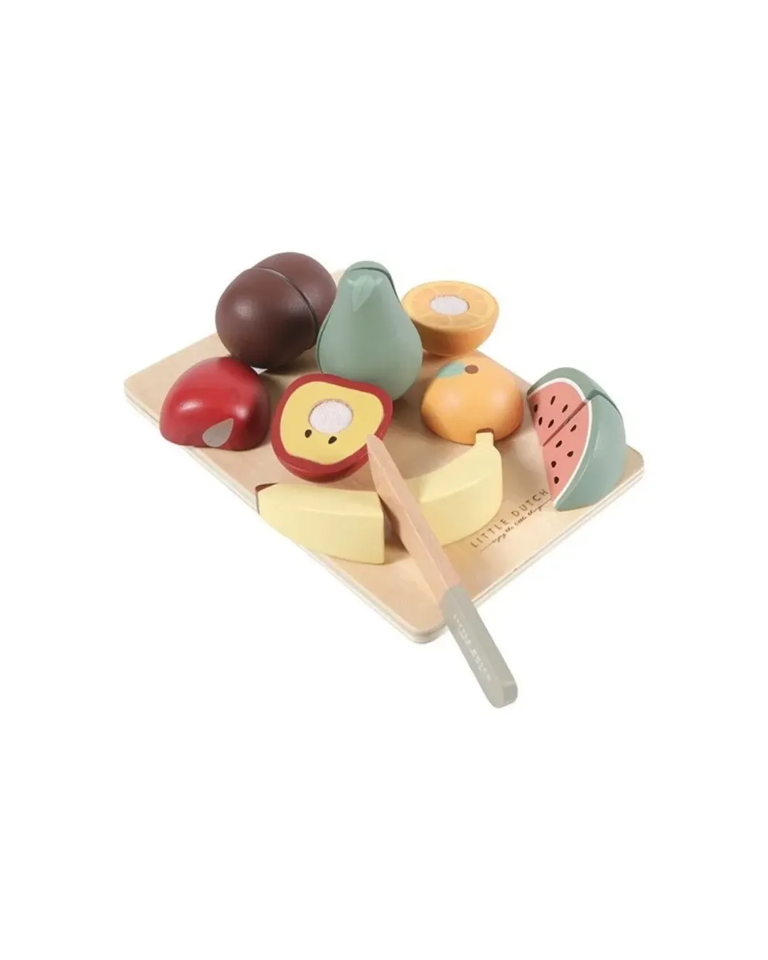 Little Dutch - drewniane owoce do krojenia dla dzieci z deseczką Little Dutch - drewniane owoce do krojenia dla dzieci z deseczką