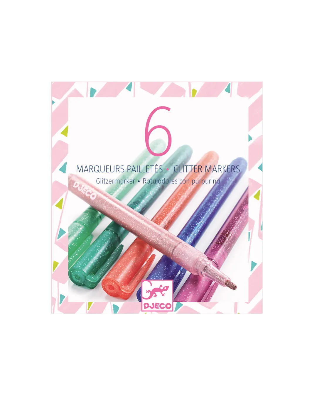 Djeco - brokatowe mazaki dla dzieci 6 kolorów Sweet