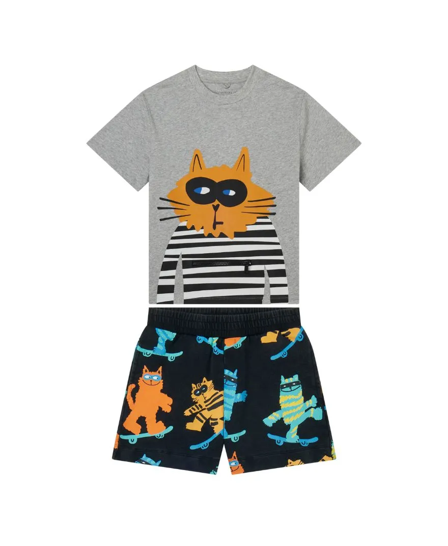 Stella Mccartney - stylizacja dla chłopca Cat Graphic Stella Mccartney - stylizacja dla chłopca Cat Graphic